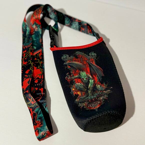 Neoprene Beverage Holder Halloween Horror Nights Universal Studios Black Red - Picture 2 of 3